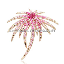 Señora favorito broche de oro rosa broche de cristal rhinestone